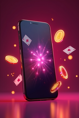 Smartphone showing casino app
